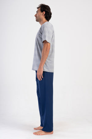 ERKEK XXL PIJAMA TAKIM SUPREM 408138 - Vienetta1.GrupGRAY MELANGE