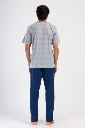 ERKEK XXL PIJAMA TAKIM SUPREM 408138 - Vienetta1.GrupGRAY MELANGE