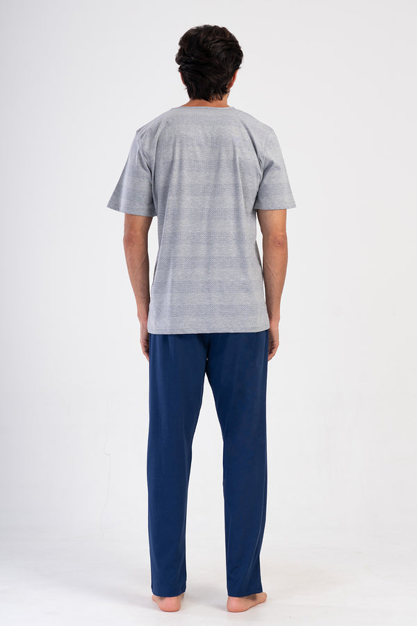 ERKEK XXL PIJAMA TAKIM SUPREM 408138 - Vienetta1.GrupGRAY MELANGE