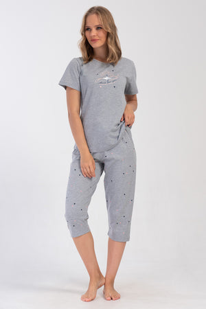 KADIN XXL KAPRI TAKIM SUPREM 408143 - Vienetta1.GrupGRAY MELANGE