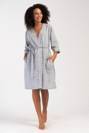 Woman Supreme Big Size Kanna Dressing Gown - Vienetta1.GrupG2 MELANJ