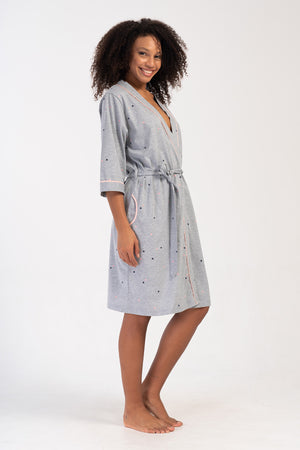 Woman Supreme Big Size Kanna Dressing Gown - Vienetta1.GrupG2 MELANJ