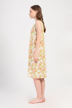 Woman Supreme Lase Sleeveless Home Dress