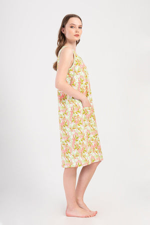 Woman Supreme Lase Sleeveless Home Dress