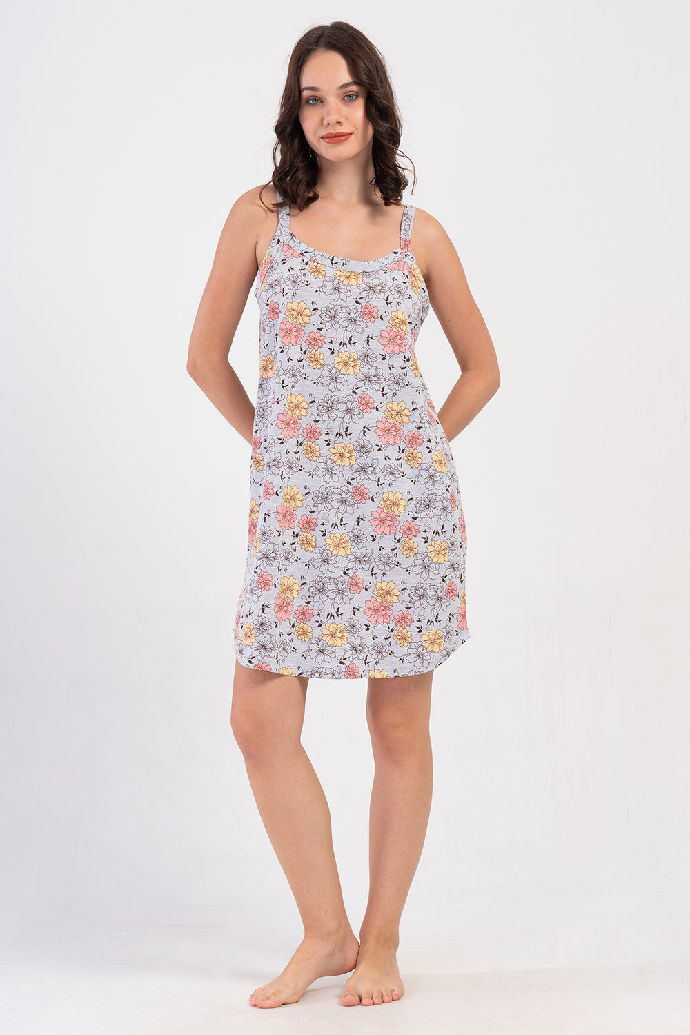 KADIN XXL IP ASKILI TUNIK 408186 - VienettaGRAY MELANGE1XL