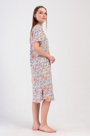 KADIN XXL KISA KOL TUNIK 408188 - VienettaGRAY MELANGE2XL