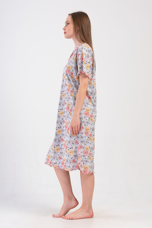 KADIN XXL KISA KOL TUNIK 408188 - VienettaGRAY MELANGE2XL