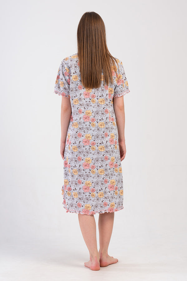 KADIN XXL KISA KOL TUNIK 408188 - VienettaGRAY MELANGE2XL