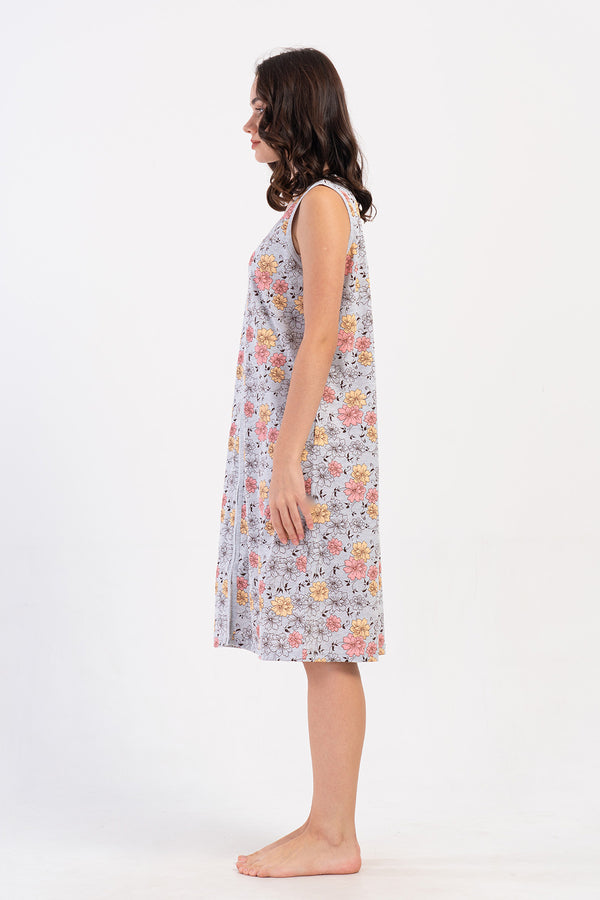 KADIN XXL EV ELBISESI SUPREM 408194 - Vienetta1.GrupGRAY MELANGE