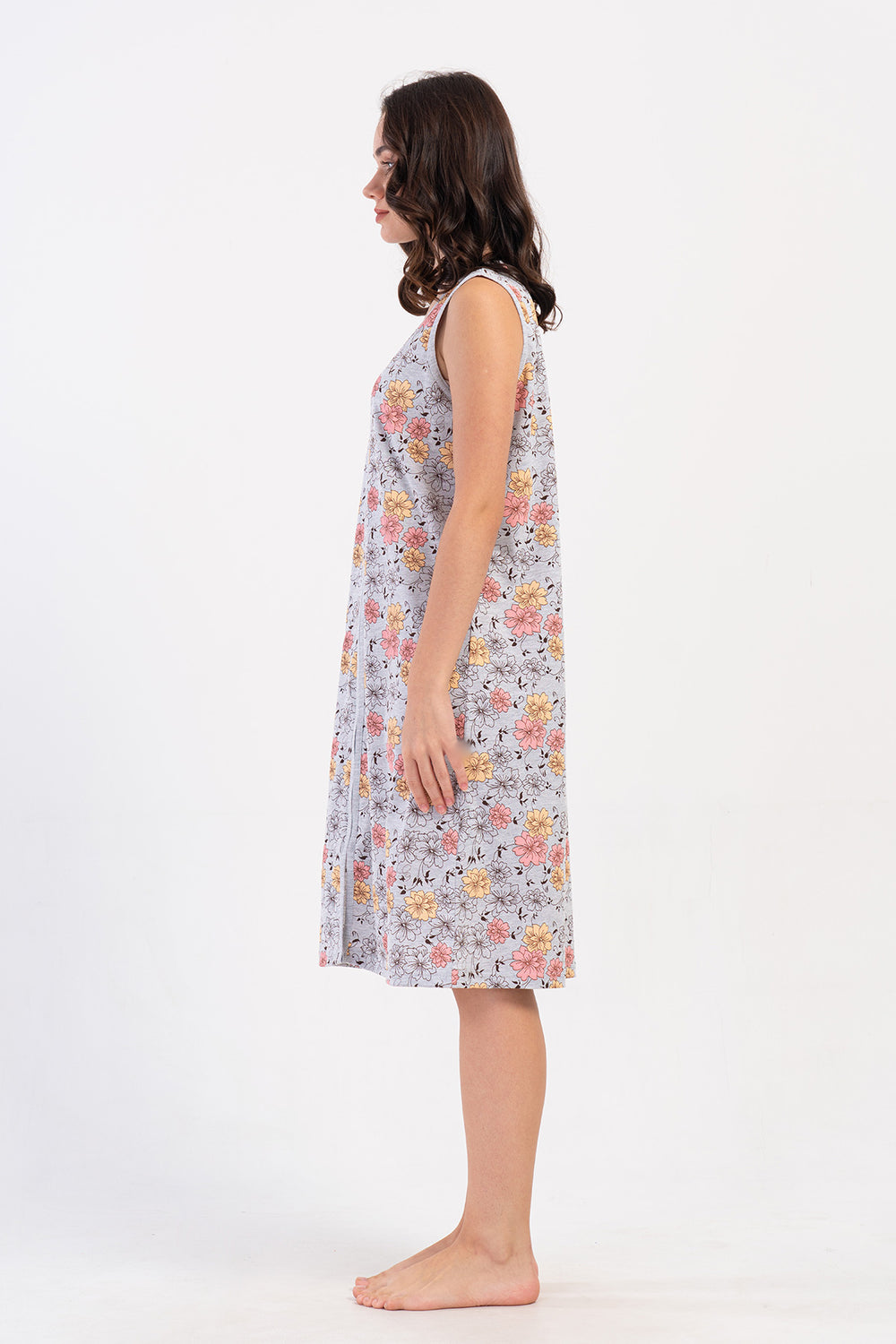 KADIN XXL EV ELBISESI SUPREM 408194 - VienettaGRAY MELANGE2XL
