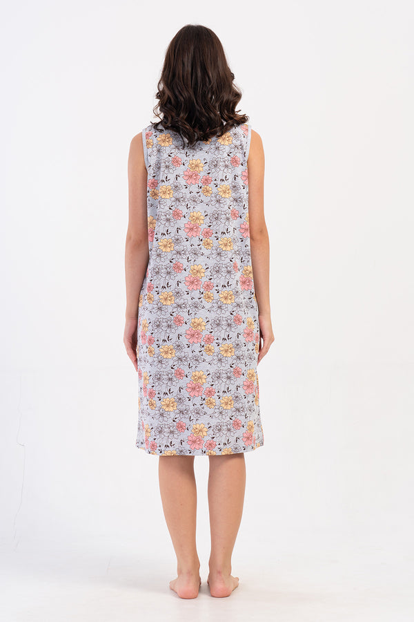 KADIN XXL EV ELBISESI SUPREM 408194 - VienettaGRAY MELANGE2XL