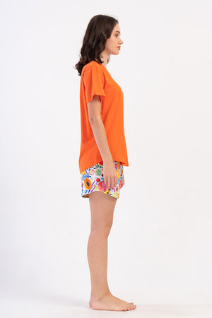 Woman Supreme Big Size Qesa Colorful Short Set