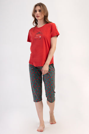 KADIN XXL KAPRI TAKIM SUPREM 408203 - Vienetta1.GrupYENI KIRMIZI