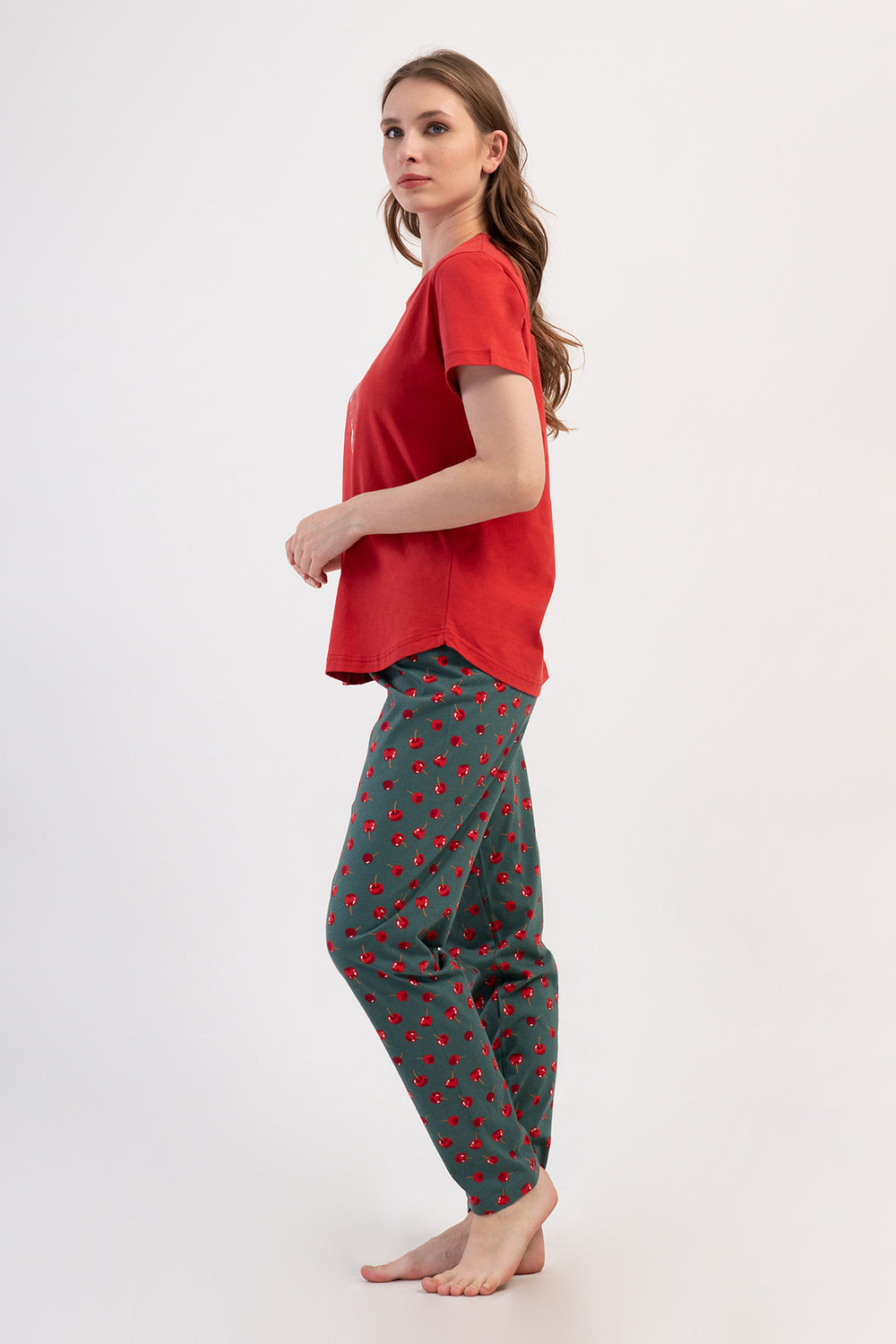 KADIN BATTAL XXL PIJAMA TAKIM SUPREM 408205 - Vienetta1.GrupYENI KIRMIZI