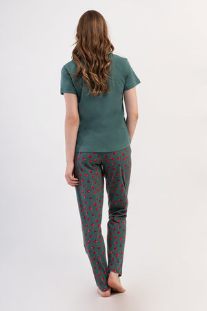 KADIN BATTAL XXL PIJAMA TAKIM SUPREM 408205 - Vienetta1.GrupYENI KIRMIZI