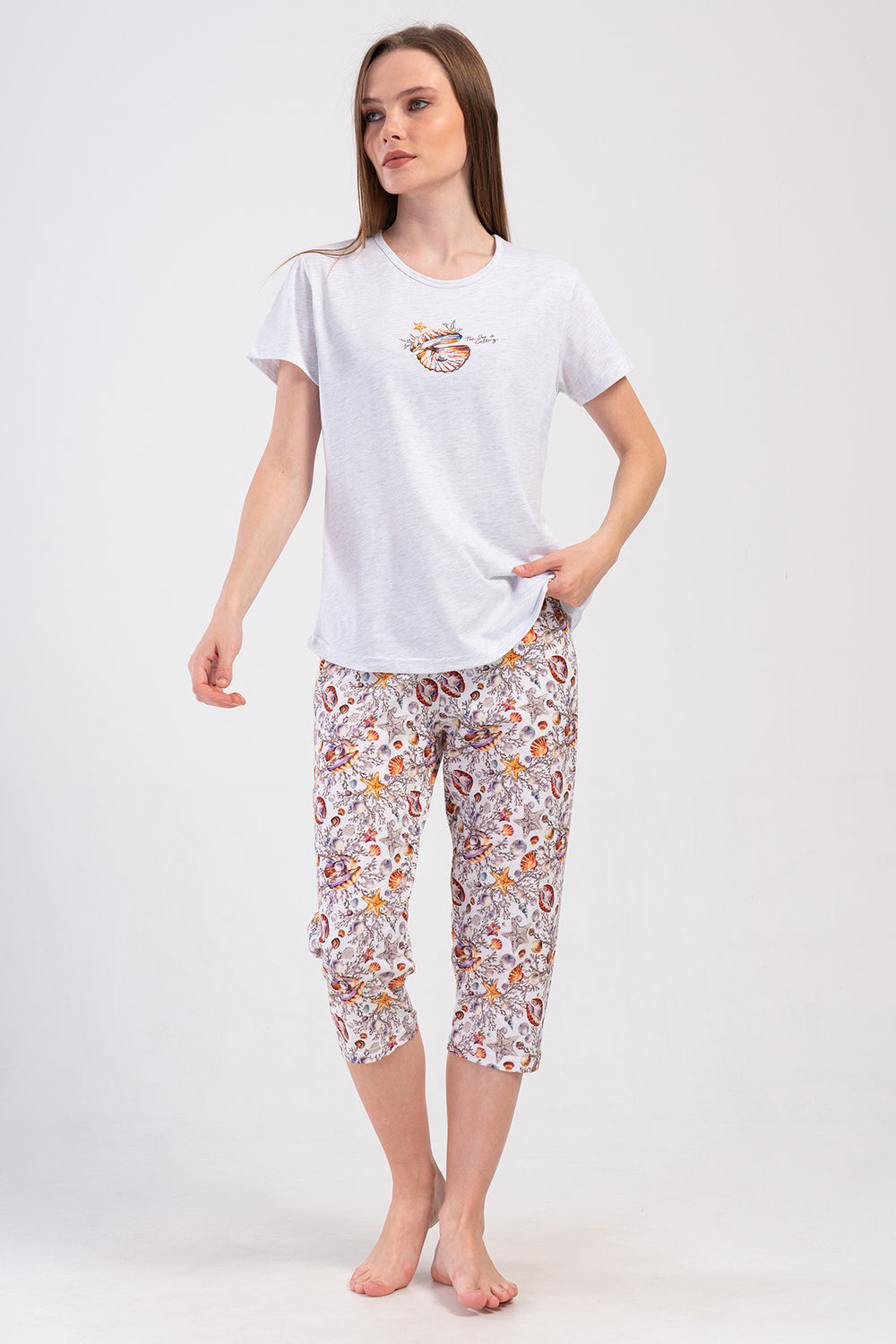 KADIN KAPRI TAKIM SUPREM 408208 - Vienetta1.GrupGRAY MELANGE