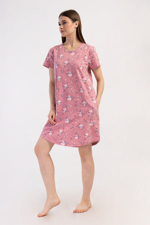 KADIN KISA KOL TUNIK 408238 - VienettaPINKM