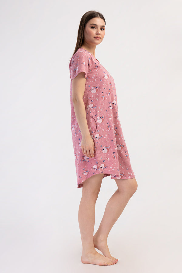 KADIN KISA KOL TUNIK 408238 - VienettaPINKM