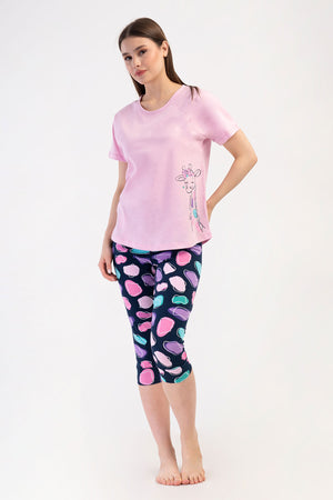 Woman Lycra Supreme Offe Capri Set