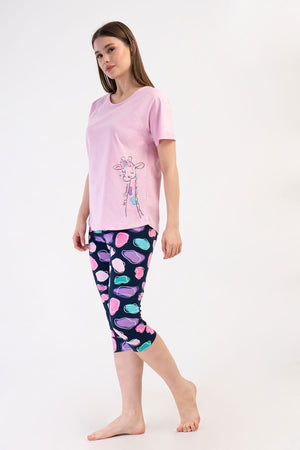 Woman Lycra Supreme Offe Capri Set