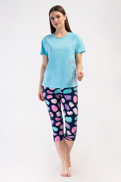 Woman Lycra Supreme Offe Capri Set