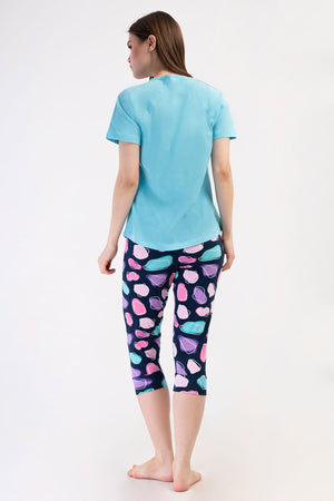 Woman Lycra Supreme Offe Capri Set