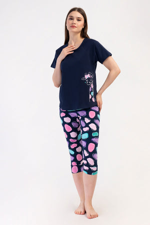 Woman Lycra Supreme Offe Capri Set