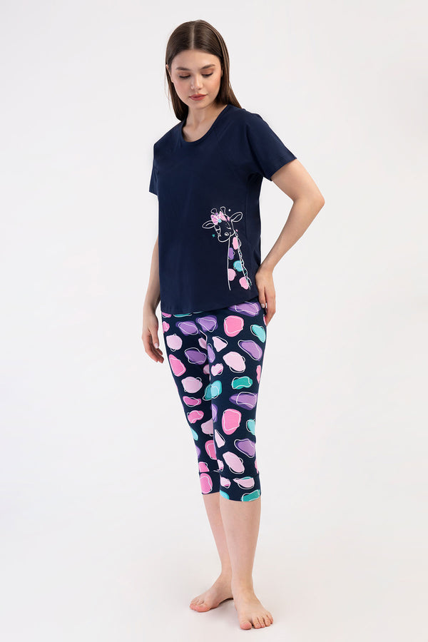 Woman Lycra Supreme Offe Capri Set