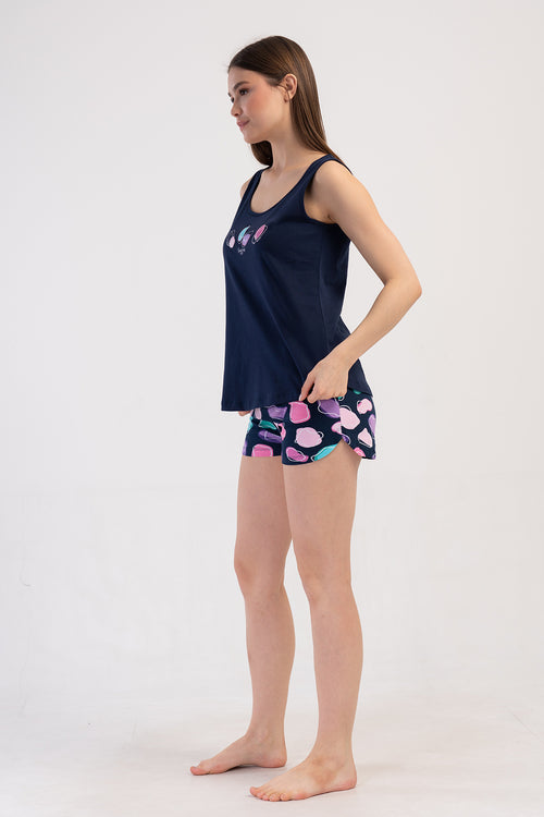 Woman Lycra Supreme Sleeveless Offe Short Set