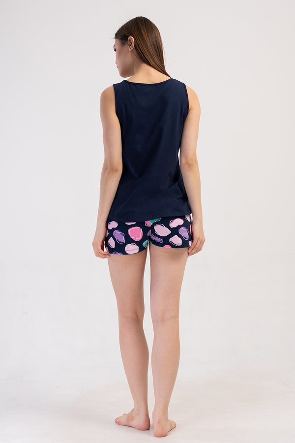 Woman Lycra Supreme Sleeveless Offe Short Set