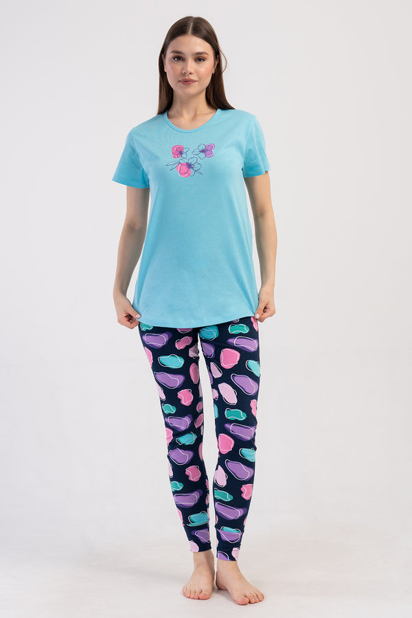 KADIN TAYT PIJAMA TAKIM LYC SUPREM DREAM 408253 - Vienetta1.GrupTURKUAZ