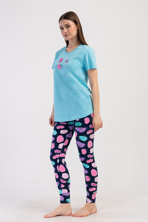 KADIN TAYT PIJAMA TAKIM LYC SUPREM DREAM 408253 - Vienetta1.GrupLACIVERT