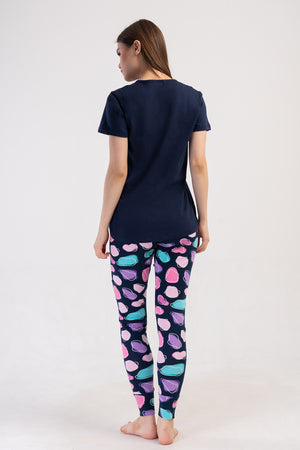 KADIN TAYT PIJAMA TAKIM LYC SUPREM DREAM 408253 - Vienetta1.GrupLACIVERT