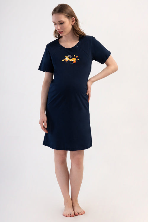 HAMILE TUNIK SUPREM 408280 - Vienetta1.GrupY.LACIVERT