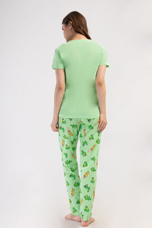 KADIN PIJAMA TAKIM SUPREM 408285 - Vienetta1.GrupCELADONGREEN