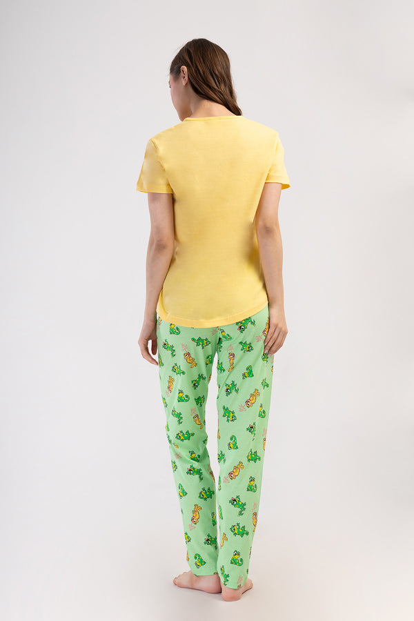 KADIN PIJAMA TAKIM SUPREM 408285 - Vienetta1.GrupCELADONGREEN