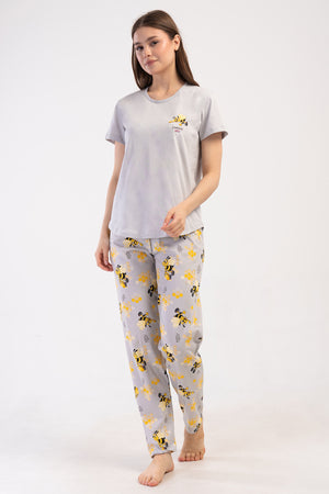 KADIN P.SUPREM O YAKA KISA KOL ETEGI OVAL PIJAMA TAKIM
