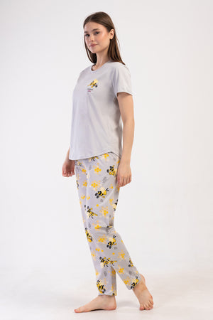 KADIN P.SUPREM O YAKA KISA KOL ETEGI OVAL PIJAMA TAKIM