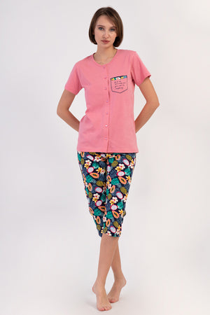 Woman Supreme Sola Buttoned Capri Set