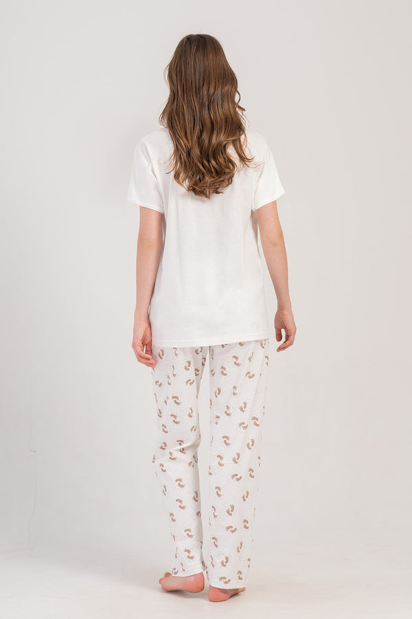 HAMILE PIJAMA TAKIM SUPREM 408328 - Vienetta1.GrupBEYAZ