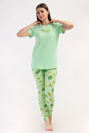 KADIN TAYT PIJAMA TAKIM LYC SUPREM DREAM 408338 - VienettaCELADONGREENL
