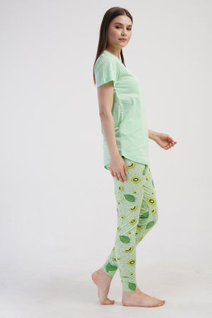 KADIN TAYT PIJAMA TAKIM LYC SUPREM DREAM 408338 - VienettaCELADONGREENL
