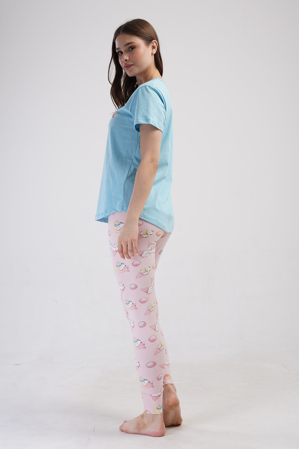KADIN TAYT PIJAMA TAKIM LYC SUPREM DREAM 408346 - Vienetta1.GrupBLUE ATOLL