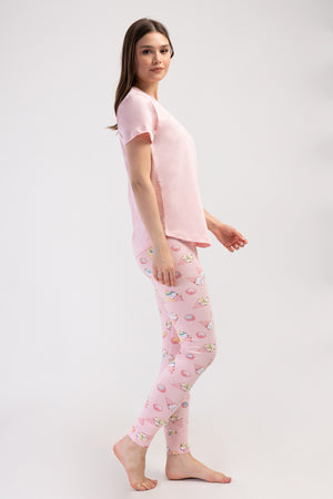 KADIN TAYT PIJAMA TAKIM LYC SUPREM DREAM 408346 - Vienetta1.GrupBLUE ATOLL