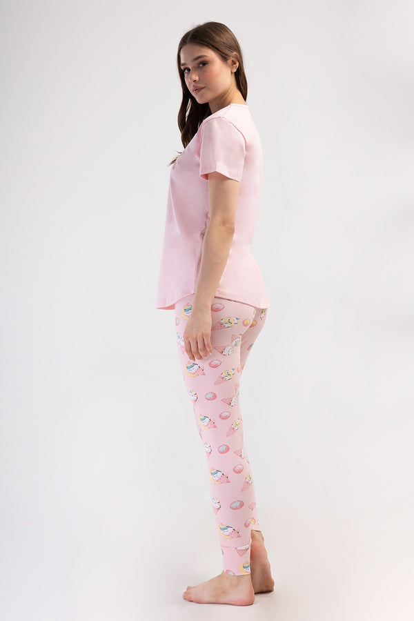 KADIN TAYT PIJAMA TAKIM LYC SUPREM DREAM 408346 - Vienetta1.GrupBLUE ATOLL