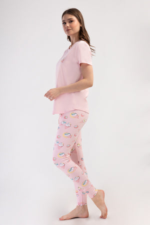 KADIN TAYT PIJAMA TAKIM LYC SUPREM DREAM 408346 - Vienetta1.GrupBLUE ATOLL