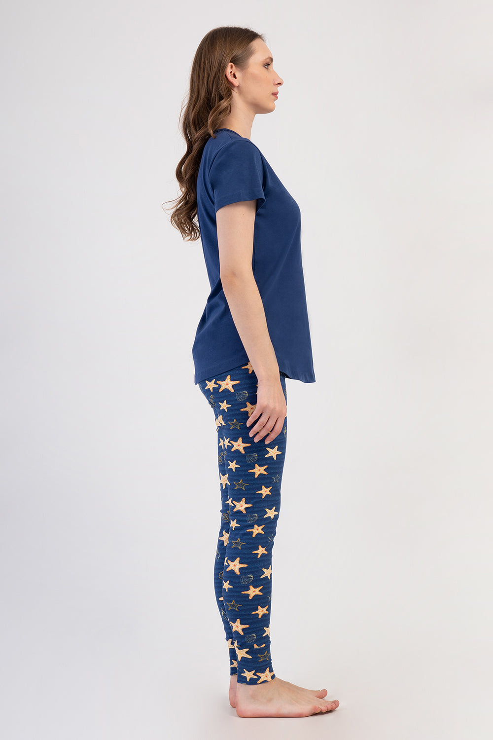 KADIN TAYT PIJAMA TAKIM LYC SUPREM DREAM 408348 - Vienetta1193INDIGOL