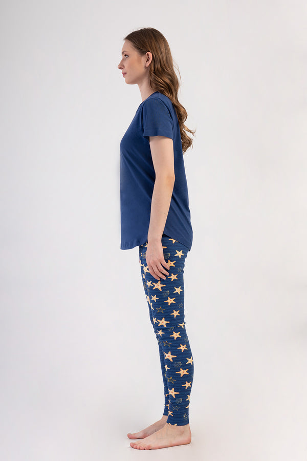 KADIN TAYT PIJAMA TAKIM LYC SUPREM DREAM 408348 - Vienetta1.Grup1193INDIGO