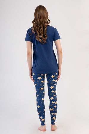 KADIN TAYT PIJAMA TAKIM LYC SUPREM DREAM 408348 - Vienetta1.Grup1193INDIGO