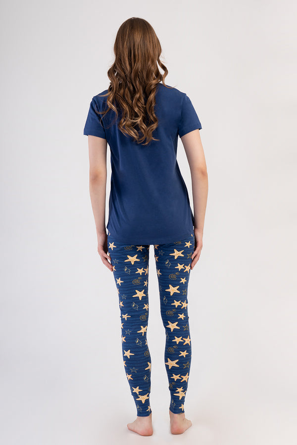KADIN TAYT PIJAMA TAKIM LYC SUPREM DREAM 408348 - Vienetta1193INDIGOL